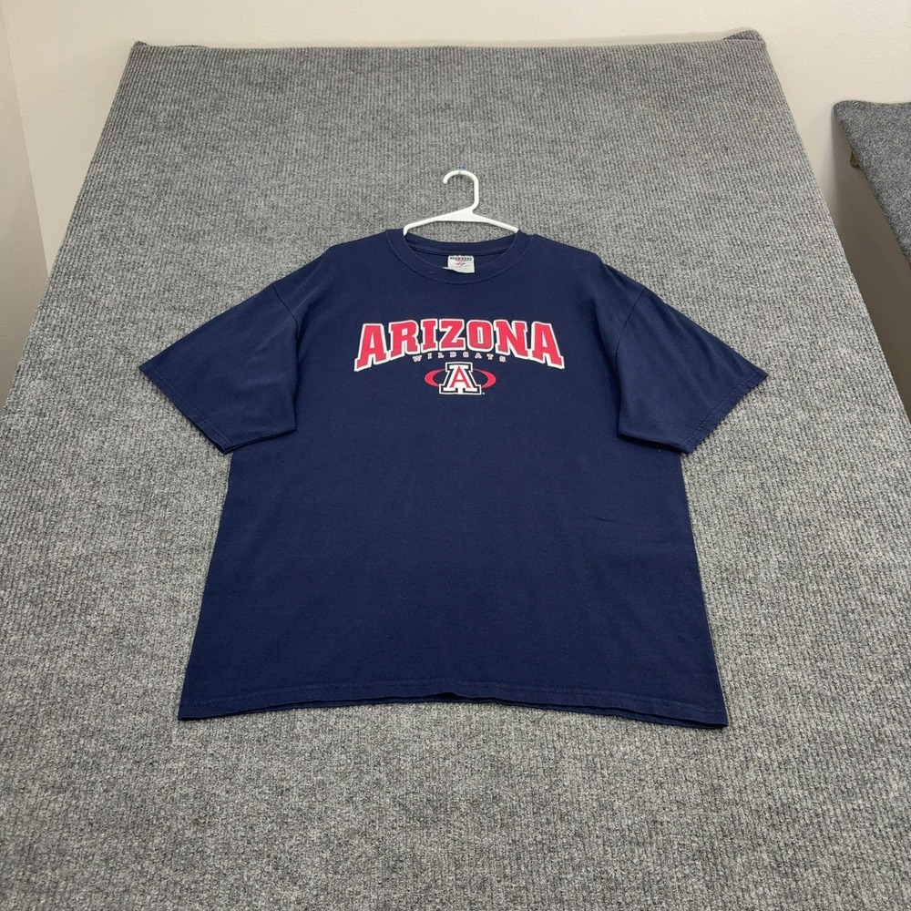 Arizona Wildcats Jerzees T Shirt Mens XL Navy Blue Cotton Heavyweight NCAA Sport